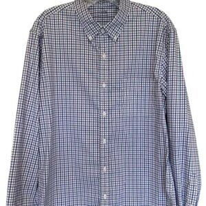 J. Crew men’s The offshore performance plaid dress shirt blue purple size large